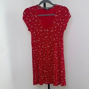 H&M Red and White Floral Mini Dress